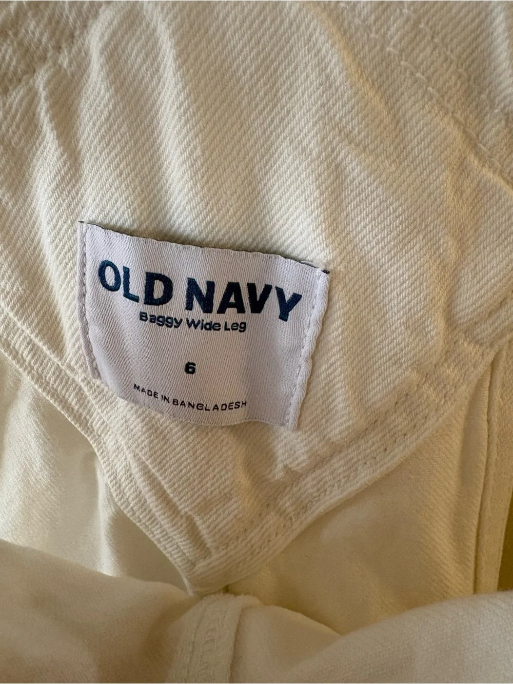 Old Navy Baggy wide leg White Overalls